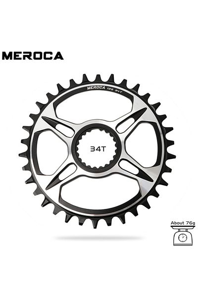 Choice 34T MEROCA Chainring 0mm Offset MTB Narrow Wide Bicycle Chainwheel for Deore Xt M7100 M8100 M9100 fo