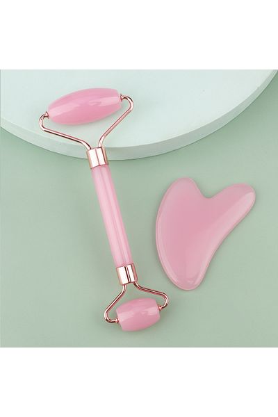 Choice pink Roller & Gua Sha, Face Roller, Facial Roller Skin Care Tools Massager Resin Facial Massage For