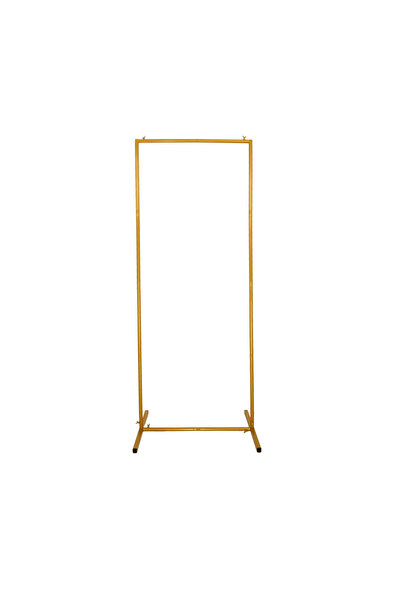 Choice حامل قوس معدني ذهبي جديد الطراز، مقاس 6 أقدام، 80 × 180 سم، لون ذهبي، مقاس 5 أقدام، 6 أقدام، 6.6 أقدام، إطار صورة خلفي، كرة