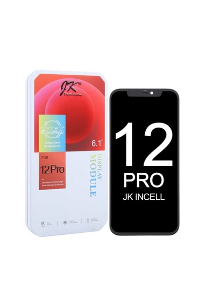 JK شاشة LCD لهاتف ابل ايفون 12 / 12 برو باللون الأسود