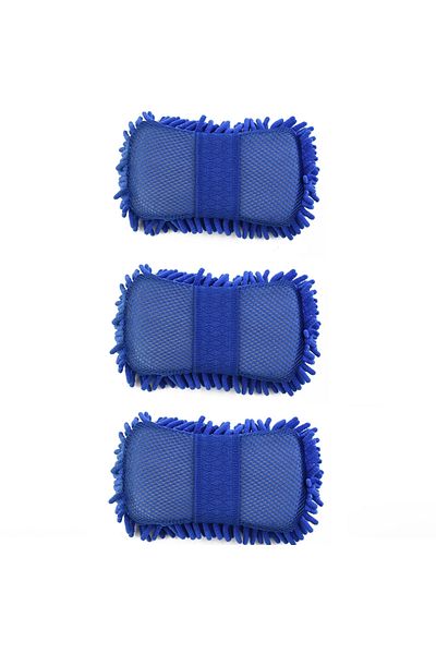 Choice 3pcs Car Cleaning Sponge Car Wash Care Washing Brush Pad Cleaning Tool Microfiber Polishing Dusting