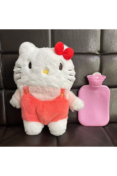 Miniso A6 New Hello Kitty Stitch Angel Pooh Plush Hand Warm Bottle Hot Water Bottles Portable Warm Bag Hand