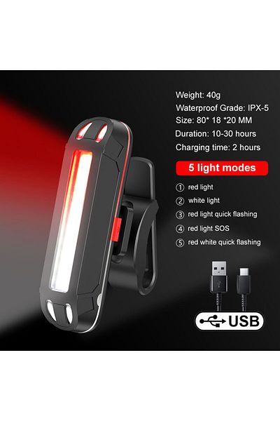 Choice Red White X-Tiger Bike Rear Light Super Bright Led Bicycle Light USB Rechargeable Seatpost Fork Ligh