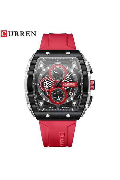Curren 8442-2 red Curren 8442 Men Watch Date Business Stainless Steel Quartz Casual Luxury Fashion 6-Hand R