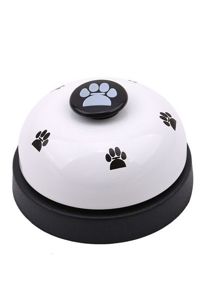 Choice white Pet Toys Bell for Dogs Cat Training Interactive Toy Called Dinner Small Bells Footprint Ring T