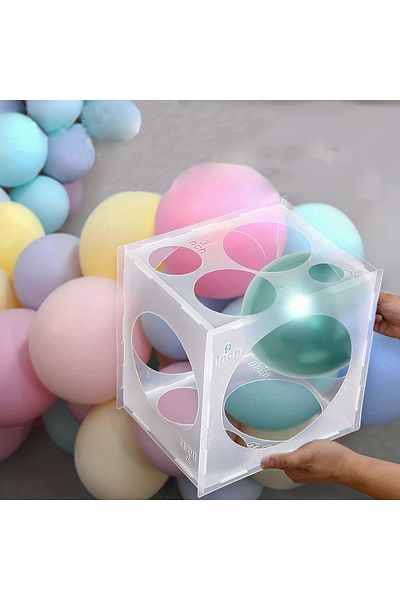 Choice Other Clear 1pc- balloon size measurement box for holiday wedding parties, smooth cut without damagi