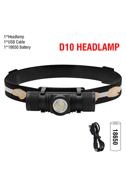 Choice مصباح أمامي صغير D10 BORUiT LED عالي الطاقة 1000 لومن مصباح أمامي 1865...