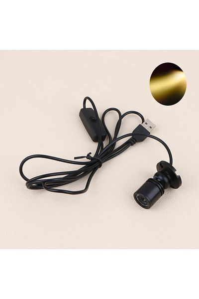 Choice 01SD-Yellow LED USB 5V 3W Led Spot Light Surface Mounted Cabinet Showcase Counter Jewelry Lamp Rotat