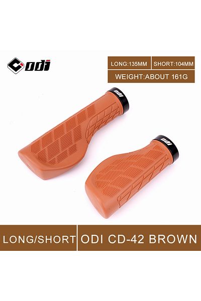 Choice CD42 Brown ODI MTB Ergonomics Grips Bicycle Long/Short High Quality Rubber Handlebar Anti-Skid Cover