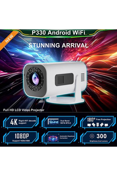 Choice Us Plug P330 Android 11 Salange P330w Mini Projetor Android 11 280 Ansi 4k 8k 1080p Wifi6 Bt5.0 Home