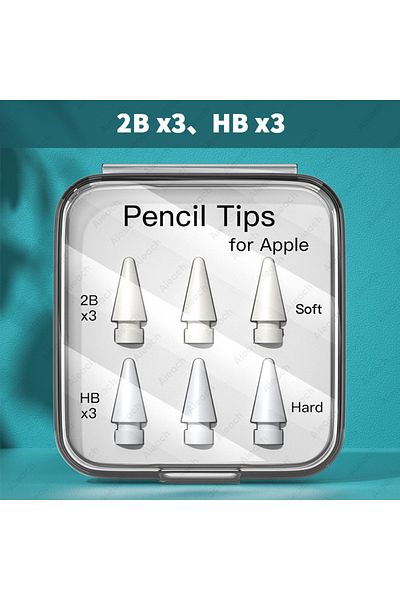 Choice 2B x3 HB x3 رأس قلم رصاص لقلم رصاص Apple 3/6 قطع طبقة مزدوجة 2B HB رفيع ناعم صلب قطع بديلة T