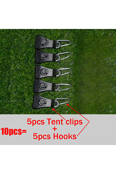 Choice 10 قطع 16/10/5 قطع مشابك خيمة شديدة التحمل مع حلقة تثبيت، مشبك مظلة قم...