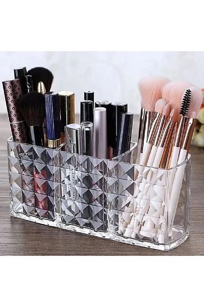 Choice 1PCs Transparent color 1-piece Diamond Patterned Mirror Cabinet Storage Box, Bathroom, Bathroom, Cos