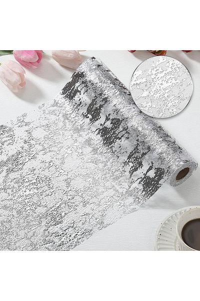 Choice 28cmX275cm Silver Sparkle Metallic Table Runners Gold Silver Thin Table Runner Glitter Sequin Metall