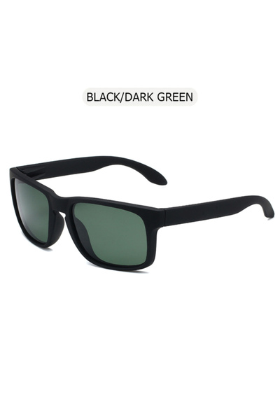 Choice Black Dark Green Classic Black Square Polarized Sunglasses Men Women F...