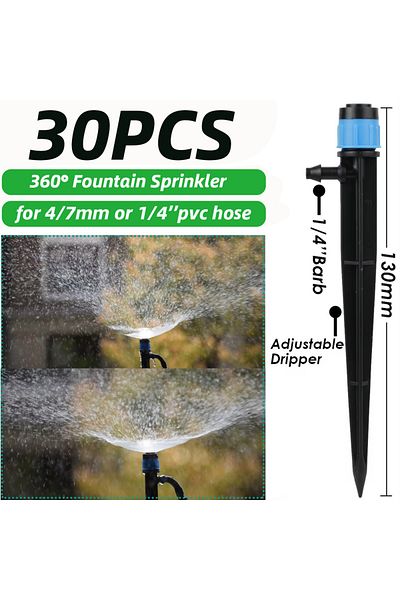 Choice 13CM Sprinkler-30PCS KESLA 30pcs 13CM Adjustable 360° Garden Sprinkler Nozzle for 4/7mm Hose Drip Ir