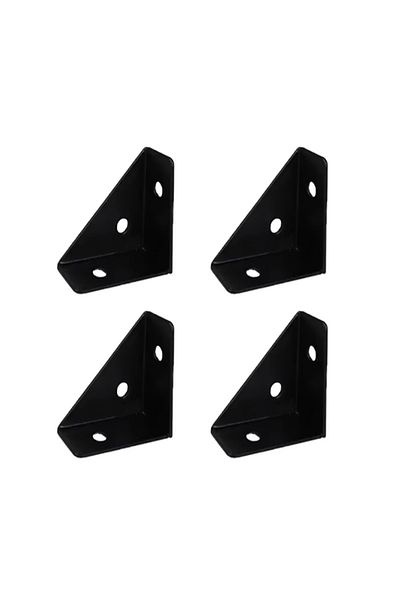 Choice 4pcs heavy-duty steel angle brackets: 90 ° right angle support, durable furniture reinforcement brac