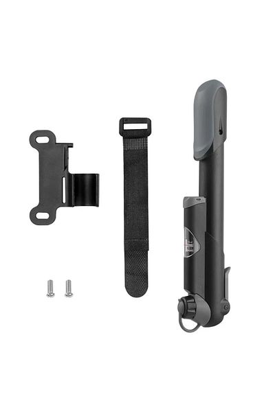 Choice black-B Portable Bicycle Pump Mini Air Pressure Gauge Mountain Bike Pump Outdoor AV/FV Valve MTB Bik