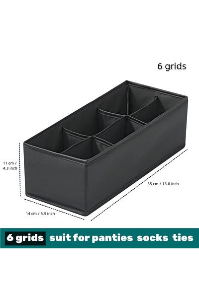 Choice 6B grids 1pc Fabric Underwear Storage Box Drawer Organizers For Closet Organization And Storage Of S