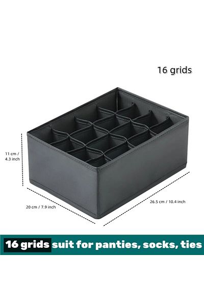 Choice 16A grids 1pc Fabric Underwear Storage Box Drawer Organizers For Closet Organization And Storage Of