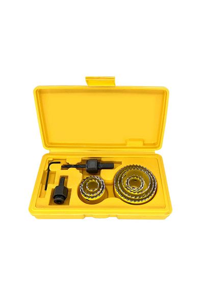 Choice Yellow 11pcs/set Hole Saw Cutting Set Kit Tools 19-64mm Wood Metal Alloys Circular Round with Case