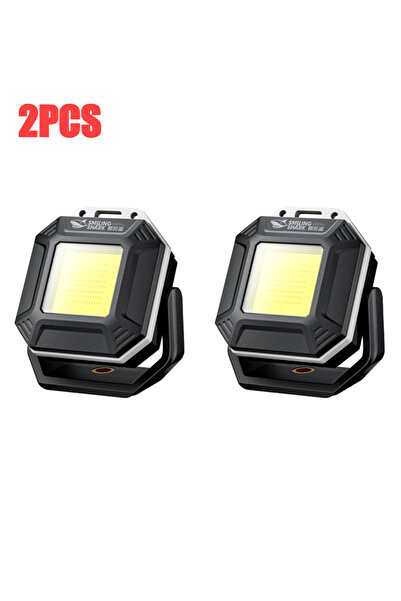 Choice مصباح عمل LED COB أسود اللون، قطعتين، مصباح فحص مقاوم للماء مع قاعدة م...