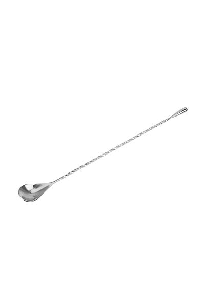 Choice 30cm Silver Mixing Cocktail Spoon 30/40cm Bar Teadrop Spoon Stir Spoon Spiral Pattern Stainless Stee