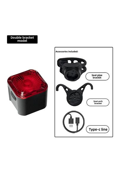 Choice taillight Bicycle Smart Tail Rear Light Tail Taillight Bike LED Lights Auto Stop Brake Type-C Charge