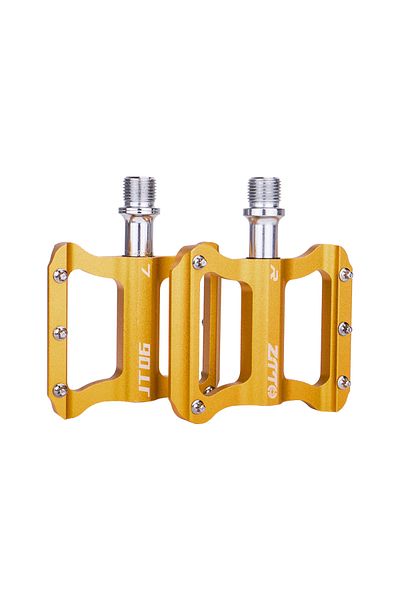 ZTTO Yellow ZTTO Road Bike Ultralight Flat Pedal Aluminum Alloy Bicycle Bearings Anti-Slip Folding Pedals