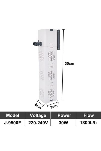 TUNFAN J-9500 Aquarium Filter Pump Fish Tank Submersible Silent Air Oxygen Aerator Internal Water Pump Aqua