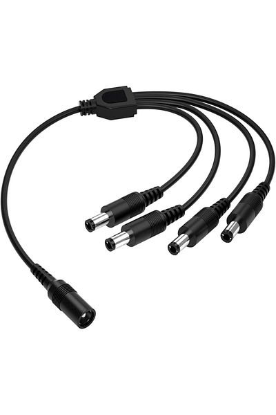 ZOSI Direct Current Cable from Zosi with Single Female Input to 4 Male Outputs Power Splitter Cable for C
