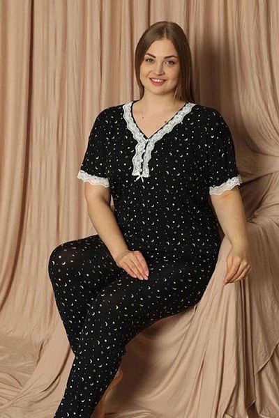 Pijamoni Σετ Πιτζάμες Λεπτές Βισκόζης Κοντομάνικο - Μεγάλο Μέγεθος 7530/2