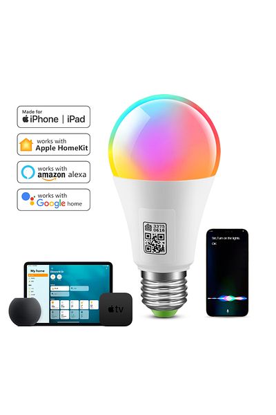 Choice Homekit Blub Mfi Certified Homekit Led Smart Wifi Light Bulb E27 Smart Lamp Multicolour Dimmable Led