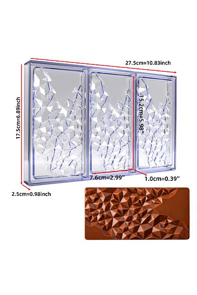 Choice Chocolate Bar-13 Chocolate Mould Polycarbonate Candy Chocolate Bar Molds Acrylic Bonbons Confection
