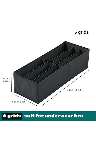 Choice 6A grids 1pc Fabric Underwear Storage Box Drawer Organizers For Closet Organization And Storage Of S