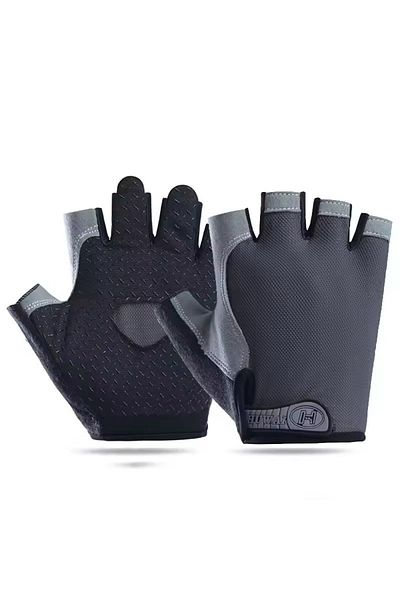 Choice XL Black Gray New Cycling Gloves Anti Slip and Shock-absorbing Outdoor Sports Gloves Summer Sun Prot