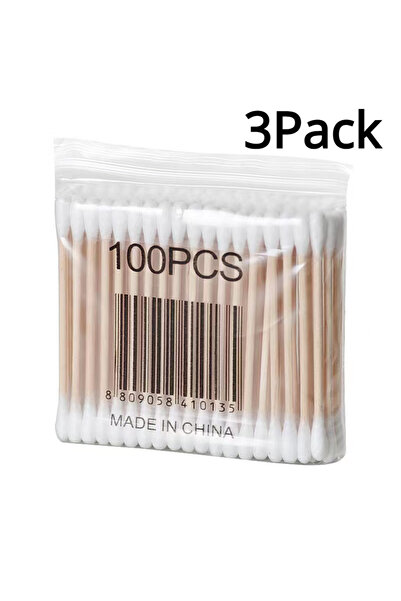 Choice 300 قطعة - عبوة من 3 أعواد قطنية مزدوجة الأطراف لإزالة المكياج المنزلي...