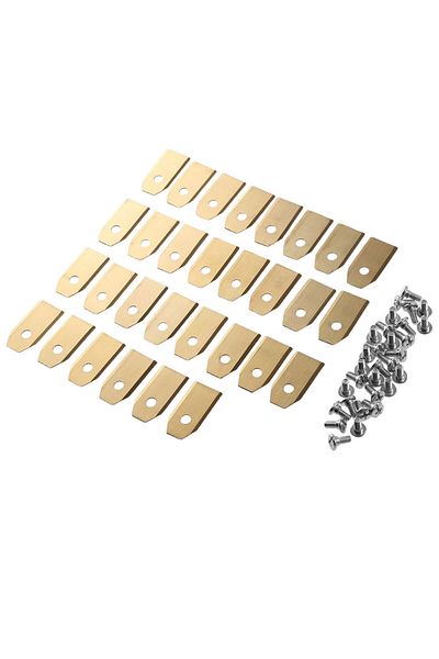 Choice Silver 30pcs 18/30pcs Lawn Mower Cutting Blades Set Stainless Steel Blades Spare Parts 0.7 Mm Sharp