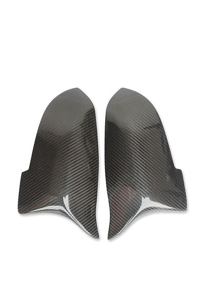 Choice Carbon Grain Black Carbon Fiber Look Black car Rearview Side Mirror cover Caps for BMW 5 6 7 Series