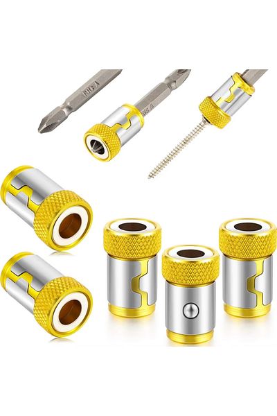 Choice 1 Pcs Blue 5 Pcs Magnetic Screw Rings Magnetized Ring Screwdriver Bits For 1/4 Inch 6.35mm Screwdriv