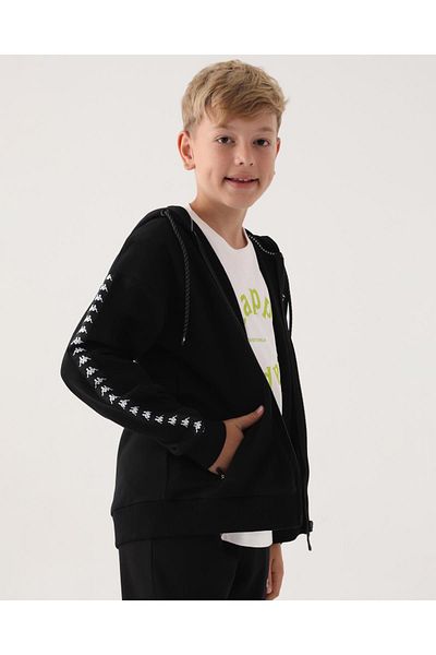 Kappa Authentic Angelo Boy Black Regular Fit Sweatshirt