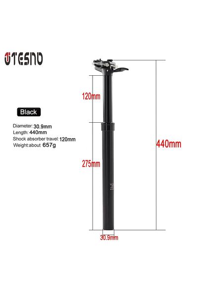 Choice Diameter30.9mm TESNO MTB Road Bicycle Shock Absorber Seatpost Tube Bikes Seat Post Dropper Manual Tr