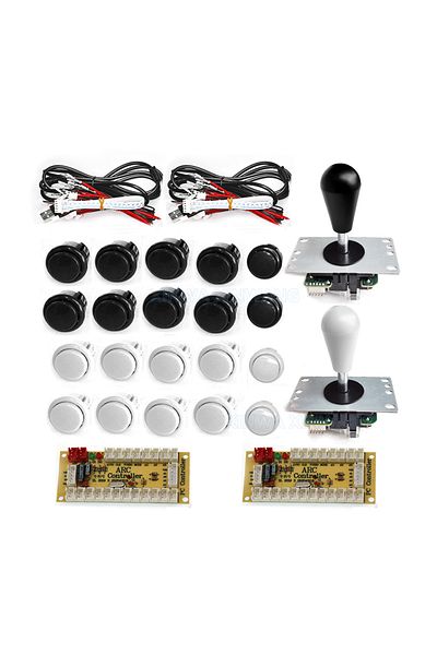 Choice 2P black white Game Arcade joystick DIY Kit Zero Delay USB Controller SANWA 8 Way Joystick 24/ 30mm
