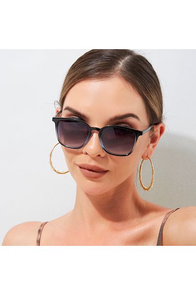 Choice show as picture black and blue Square Small Sunglasses Women Rectangle Frame Purple Colorful Sun Gla