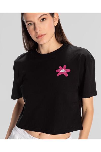Kappa Authentic Hannah T-Shirt Women's Black Regular Fit T-Shirt