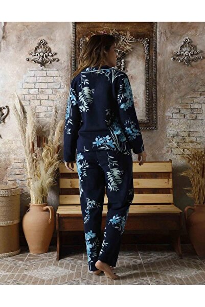 Sude Жіночий піжамний комплект з полярним малюнком з гудзиками спереду P200/1 - 1 штука