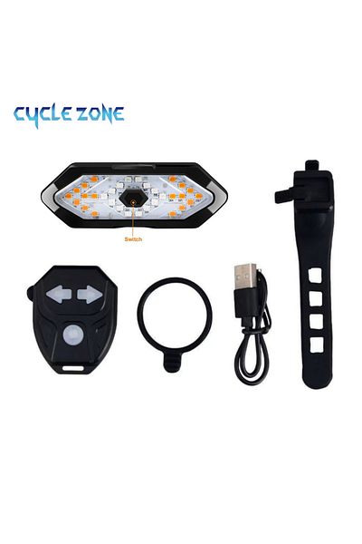 Choice 11095 Bicycle Turn Signal Rear Light Remote Bike Lights USB Rechargeable LED Bicycle Lamp Bike Wirel