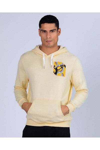 Kappa Αυθεντικό γραφικό Vincent ανδρικό μπεζ Comfort Fit Hoodie
