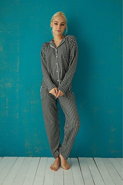 Pijamoni SueDe Women's Pajama Set - ButtoneD - 5660-4