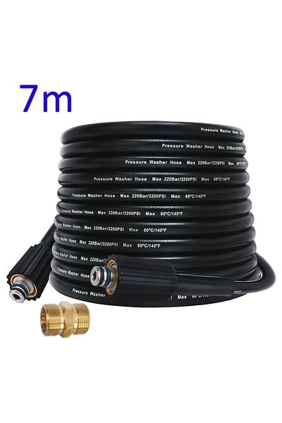 Choice 7m High Pressure Washer Hose Cord Pipe CarWash Hose Water Cleaning Extension Hose M22-Pin 14/15 for